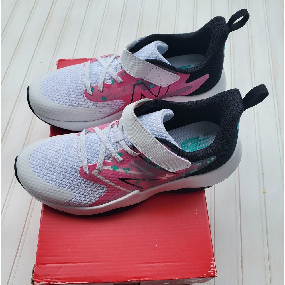 New Balance Rave Run v2 Bungee Sneakers White Pink YTRAVFP2 Womens 7.5 Kid 6